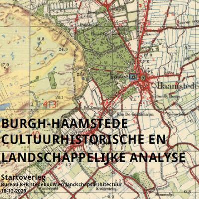 Plattegrond Haamstede met titel van de presentatie