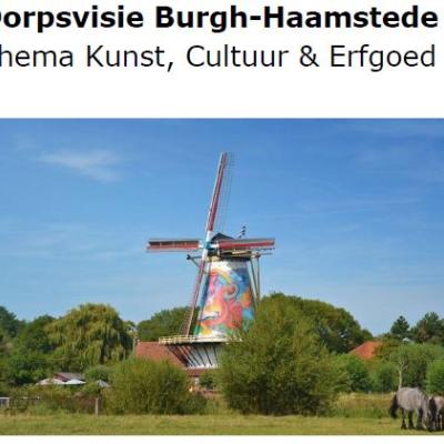 Voorblad projectplan met beeld van de molen van Burgh-Haamstede
