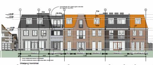Tekening voorgevel Noordstraat